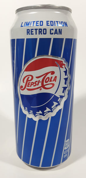 2015 Pepsi Cola Limited Edition Retro Style 473mL 6 1/4" Tall Aluminum Metal Pop Can