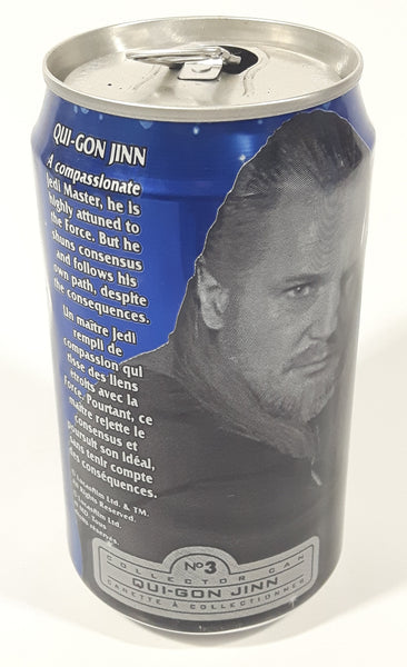 Pepsi Cola Star Wars Episode I The Phantom Menace Qui-Gon Jinn 355mL 4 3/4" Tall Aluminum Metal Pop Collector Can