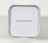 Grumbridge, Bedford, England Blue Willow Pattern 3 1/8" Tall Metal Tea Tin Container