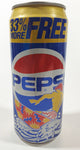 1990s Pepsi Cola Limited Edition Cool Cans 33% More FREE Surfer Themed 16 FL oz (1 Pt) 473mL 6 1/4" Tall Aluminum Metal Pop Can