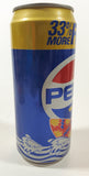 1990s Pepsi Cola Limited Edition Cool Cans 33% More FREE Surfer Themed 16 FL oz (1 Pt) 473mL 6 1/4" Tall Aluminum Metal Pop Can