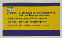 Rare 1990s Mohawk Pepsi Snack & Cruise Card