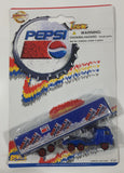 1990s Golden Wheel Special Edition Pepsi Team Racer Blue Semi Truck Tractor Trailer Rig Die Cast Toy Car Vehicle Soda Pop Collectible New in Package