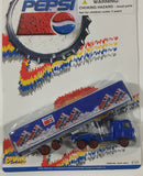 1990s Golden Wheel Special Edition Pepsi Team Racer Blue Semi Truck Tractor Trailer Rig Die Cast Toy Car Vehicle Soda Pop Collectible New in Package