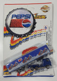 1990s Golden Wheel Special Edition Pepsi Team Racer Blue Semi Truck Tractor Trailer Rig Die Cast Toy Car Vehicle Soda Pop Collectible New in Package