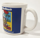 Rare Vintage 1980s Bud Light Beer Spuds Mackenzie The Original Party Animal 3 5/8" Tall Ceramic Coffee Mug Cup CRACKED