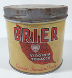 Vintage Brier Virginia Tobacco Canada's Standard Smoke Tin Metal Can