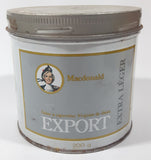 Vintage 1970s Macdonald Export Extra Light Finest Virginia Cigarette Tobacco Tin Metal Can