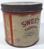 Vintage Sweet Caporal Cigarette Tobacco 75 Cents Tin Metal Can
