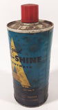 Vintage 1958 Aqua Shine Liquid Concentrate Combination Wash And Polish 12 Fluid Ounces 6 1/2" Metal Canister