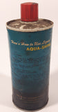 Vintage 1958 Aqua Shine Liquid Concentrate Combination Wash And Polish 12 Fluid Ounces 6 1/2" Metal Canister