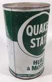Vintage Quaker State S.A.E. 10W Motor Oil 1 Imperial Quart 1.14 Litres Metal Can FULL Burlington, Ontario