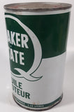 Vintage Quaker State S.A.E. 10W Motor Oil 1 Imperial Quart 1.14 Litres Metal Can FULL Burlington, Ontario
