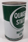Vintage Quaker State S.A.E. 10W Motor Oil 1 Imperial Quart 1.14 Litres Metal Can FULL Burlington, Ontario