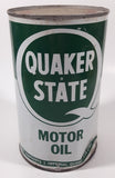 Vintage Quaker State S.A.E. 10W Motor Oil 1 Imperial Quart 1.14 Litres Metal Can FULL Burlington, Ontario