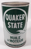Vintage Quaker State S.A.E. 10W Motor Oil 1 Imperial Quart 1.14 Litres Metal Can FULL Burlington, Ontario