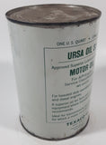 Vintage 1960s Texaco URSA S3 SAE 40 Motor Oil One U.S. Quart 0.946 Litres Metal Can STILL FULL