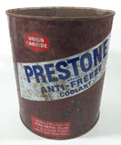 Vintage Union Carbide Eveready Prestone Brand Anti-Freeze Coolant One Gallon Metal Can
