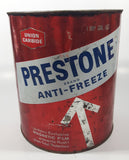 Vintage Union Carbide Eveready Prestone Brand Anti-Freeze Coolant One Gallon Metal Can