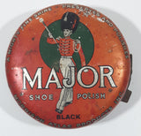 Vintage Morrison Atlas Products Inc Major Shoe Polish Black Tin Metal Container Still Has Polish