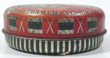 Vintage Morrison Atlas Products Inc Major Shoe Polish Black Tin Metal Container Still Has Polish