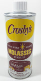 Vintage Crosby's Gold Star Brand Molasses Net Weight 2 LBS. The Whole Family Says... M-M-M-M Good 7 5/8" Tall Metal Can