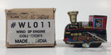 Vintage Wilby Tin Treasures Collector's Model Wind Up Engine Train Locomotive 1501 Black Tin Metal Toy with Box Made in India