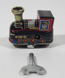 Vintage Wilby Tin Treasures Collector's Model Wind Up Engine Train Locomotive 1501 Black Tin Metal Toy with Box Made in India
