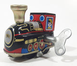 Vintage Wilby Tin Treasures Collector's Model Wind Up Engine Train Locomotive 1501 Black Tin Metal Toy with Box Made in India