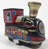 Vintage Wilby Tin Treasures Collector's Model Wind Up Engine Train Locomotive 1501 Black Tin Metal Toy with Box Made in India