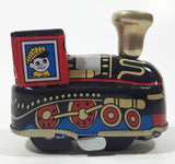Vintage Wilby Tin Treasures Collector's Model Wind Up Engine Train Locomotive 1501 Black Tin Metal Toy with Box Made in India