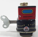 Vintage Wilby Tin Treasures Collector's Model Wind Up Engine Train Locomotive 1501 Black Tin Metal Toy with Box Made in India