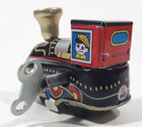 Vintage Wilby Tin Treasures Collector's Model Wind Up Engine Train Locomotive 1501 Black Tin Metal Toy with Box Made in India