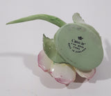 Vintage Camelot Pink Rose with Green Leaf Steam Miniature Fine Bone China Ornament