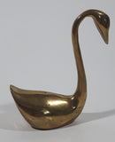 Vintage Swan Bird 3 7/8" Brass Metal Figurine