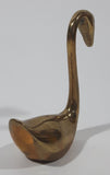 Vintage Swan Bird 3 7/8" Brass Metal Figurine