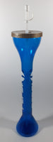 Rare Vintage Whirley Pepsi 24 Oz. 20" Tall Translucent Blue Drink Bottle Yard Cup With Straw and Cap