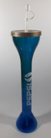Rare Vintage Whirley Pepsi KFC 24 Oz. 20" Tall Translucent Blue Drink Bottle Yard Cup With Straw and Cap