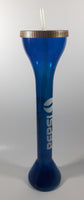 Rare Vintage Whirley Pepsi KFC 24 Oz. 20" Tall Translucent Blue Drink Bottle Yard Cup With Straw