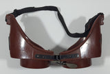 Vintage WWII US Army Air Force Brown Goggles with Tinted Green Lenses