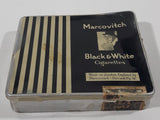 Vintage Marcovitch Black & White Cigarettes 20 Count Tin Metal Holder Case