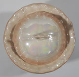 Rare Vintage Old Coach House York Woolhampton Bristol Stratford Iridescent White Peach 7 1/2" Tall Jar with Lid