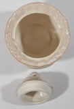 Rare Vintage Old Coach House York Woolhampton Bristol Stratford Iridescent White Peach 7 1/2" Tall Jar with Lid