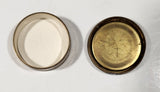 Vintage 1960s Micro Mosaic Floral Brass Pocket Trinket Pill Pocket Tin