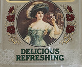 Vintage Pepsi-Cola Delicious Refreshing Soda Pop Lady Wood Framed Glass Mirror Advertising Clock 13 1/4" x 21 1/4"