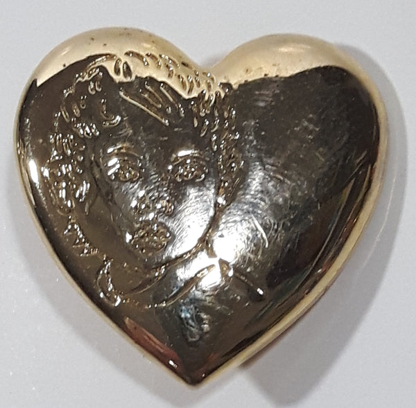 The Variety Club Children's Charity Etched Face of Child Heart Shaped Metal Pin