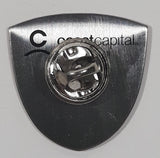 Coast Capital Pink Shirt Day Est. 2007 Crest Shaped Metal Lapel Pin