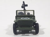 1997 G.T.I. Grand Toys Jeep Army Green Plastic Toy Car Vehicle