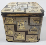 Antique J. Lyons & Co (Canada) Ltd. Toronto Vancouver Teapot Themed 4 3/8" Tall Tin Metal Container