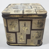 Antique J. Lyons & Co (Canada) Ltd. Toronto Vancouver Teapot Themed 4 3/8" Tall Tin Metal Container